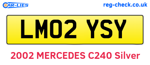 LM02YSY are the vehicle registration plates.