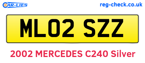 ML02SZZ are the vehicle registration plates.