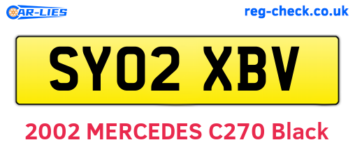 SY02XBV are the vehicle registration plates.