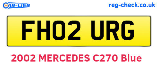 FH02URG are the vehicle registration plates.