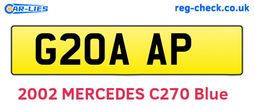 G20AAP are the vehicle registration plates.