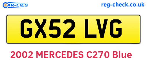 GX52LVG are the vehicle registration plates.