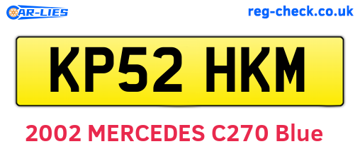 KP52HKM are the vehicle registration plates.