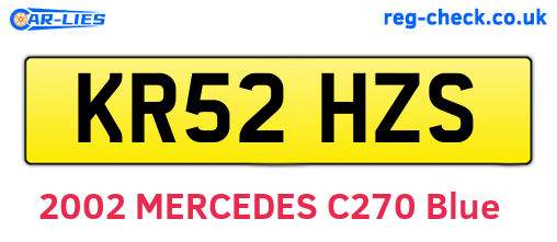 KR52HZS are the vehicle registration plates.