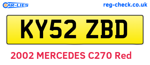 KY52ZBD are the vehicle registration plates.