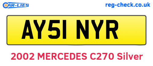 AY51NYR are the vehicle registration plates.