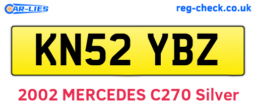 KN52YBZ are the vehicle registration plates.