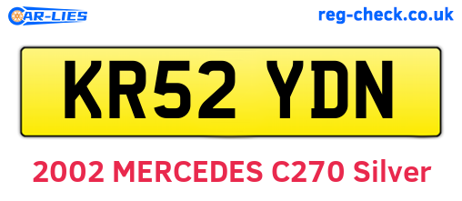 KR52YDN are the vehicle registration plates.