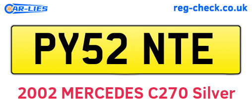 PY52NTE are the vehicle registration plates.