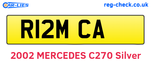 R12MCA are the vehicle registration plates.