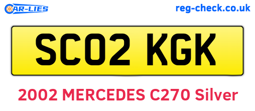 SC02KGK are the vehicle registration plates.