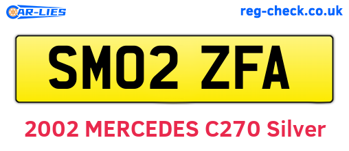 SM02ZFA are the vehicle registration plates.