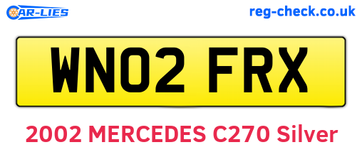 WN02FRX are the vehicle registration plates.