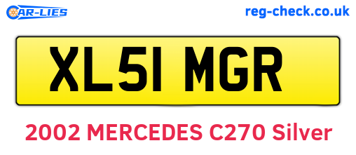 XL51MGR are the vehicle registration plates.