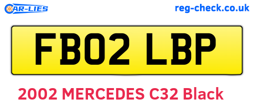 FB02LBP are the vehicle registration plates.