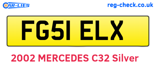 FG51ELX are the vehicle registration plates.