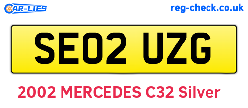 SE02UZG are the vehicle registration plates.
