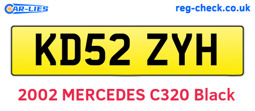 KD52ZYH are the vehicle registration plates.