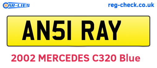 AN51RAY are the vehicle registration plates.