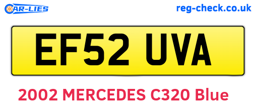 EF52UVA are the vehicle registration plates.