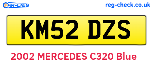 KM52DZS are the vehicle registration plates.