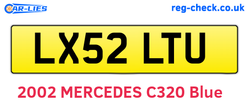 LX52LTU are the vehicle registration plates.