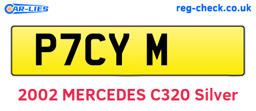 P7CYM are the vehicle registration plates.