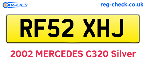 RF52XHJ are the vehicle registration plates.