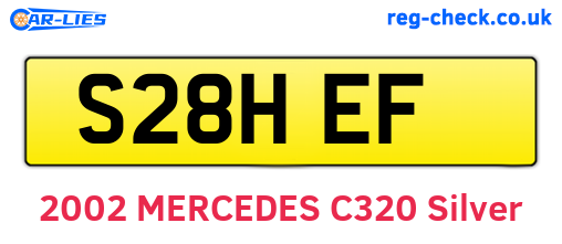 S28HEF are the vehicle registration plates.