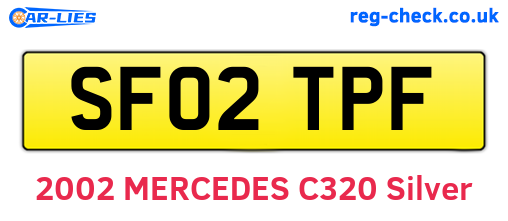 SF02TPF are the vehicle registration plates.