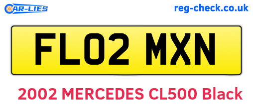 FL02MXN are the vehicle registration plates.