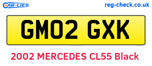 GM02GXK are the vehicle registration plates.