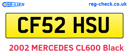 CF52HSU are the vehicle registration plates.