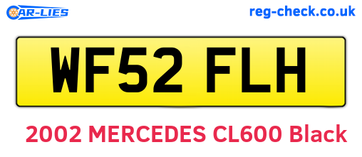 WF52FLH are the vehicle registration plates.