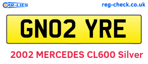 GN02YRE are the vehicle registration plates.