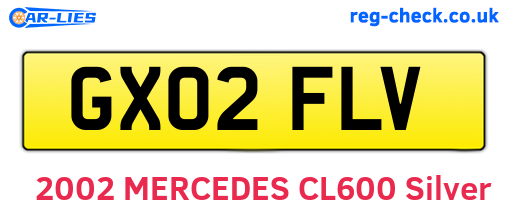 GX02FLV are the vehicle registration plates.
