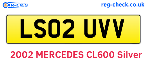 LS02UVV are the vehicle registration plates.