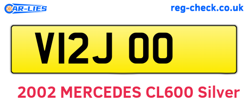 V12JOO are the vehicle registration plates.