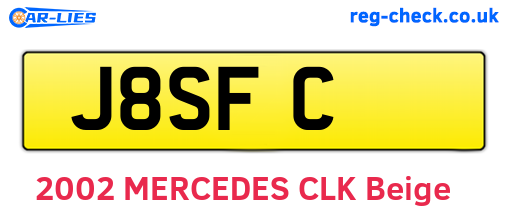 J8SFC are the vehicle registration plates.