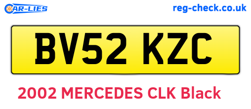 BV52KZC are the vehicle registration plates.