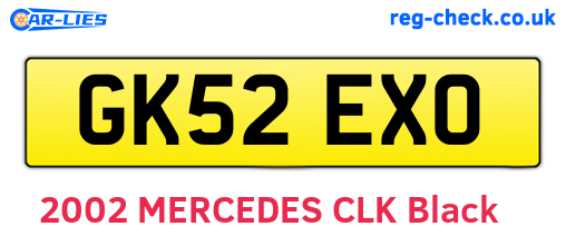 GK52EXO are the vehicle registration plates.