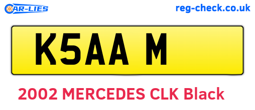 K5AAM are the vehicle registration plates.