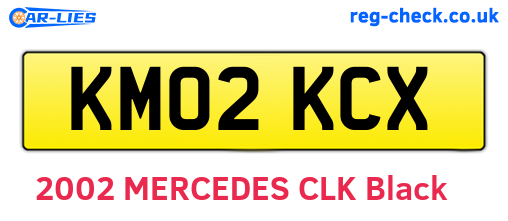 KM02KCX are the vehicle registration plates.