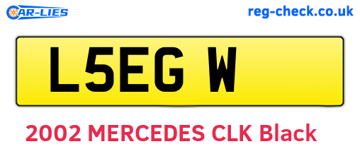 L5EGW are the vehicle registration plates.