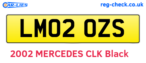 LM02OZS are the vehicle registration plates.