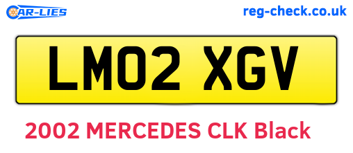 LM02XGV are the vehicle registration plates.