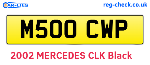 M500CWP are the vehicle registration plates.