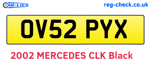 OV52PYX are the vehicle registration plates.