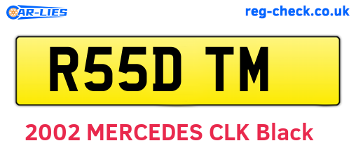 R55DTM are the vehicle registration plates.