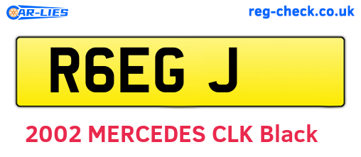 R6EGJ are the vehicle registration plates.